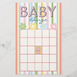 赤ちゃんシャワーピンクBINGO "ピクニックフローラ" チラシ