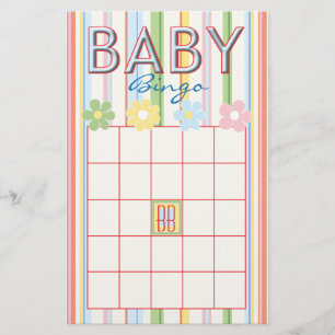 赤ちゃんシャワーピンクBINGO "ピクニックフローラ" チラシ