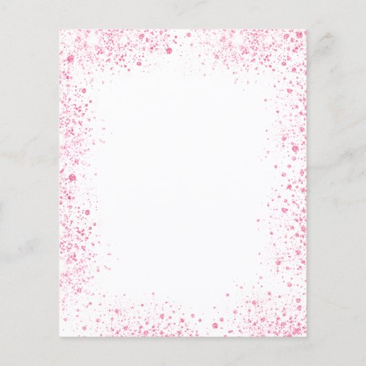 赤ちゃんシャワーピンクteddy女の子の予算の招待 チラシ (裏面)