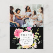 赤ちゃんシャワーフローラありがとう写真 ポストカード (正面)