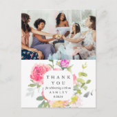 赤ちゃんシャワーフローラありがとう写真 ポストカード (正面)