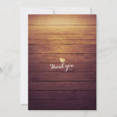 赤ちゃんシャワーフローラストリングライト素朴ウッドレース 招待状 (裏面)