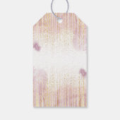 赤ちゃんシャワーフローラパーソナライズされた文字 ギフトタグ (裏面)