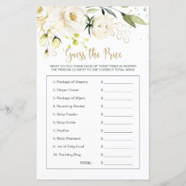 赤ちゃんシャワーフローラプライスゲームを推測