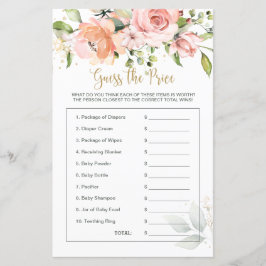 赤ちゃんシャワーフローラプライスゲームを推測