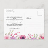 赤ちゃんシャワーフローラ水の色延期 ポストカード (裏面)