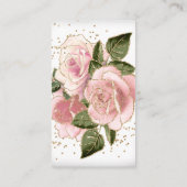 赤ちゃんシャワーフローラ用ピンク色の本 エンクロージャーカード (裏面)