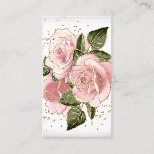 赤ちゃんシャワーフローラ用ピンク色の本 エンクロージャーカード (裏面)