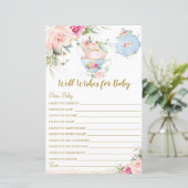 赤ちゃんシャワーフローラ紅茶パーティーがベビーを願う (スタンド正面)