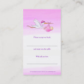 赤ちゃんシャワーブックコンペティションガールストークアートカード 名刺 (裏面)