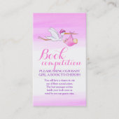 赤ちゃんシャワーブックコンペティションガールストークアートカード 名刺 (正面)