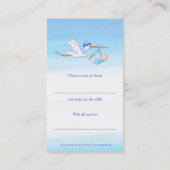 赤ちゃんシャワーブックコンペティションボーイストークアートカード 名刺 (裏面)