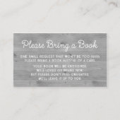 赤ちゃんシャワーブックリクエストカードグ素朴レーウッド エンクロージャーカード (正面)