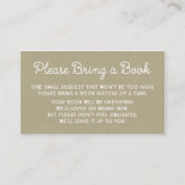 赤ちゃんシャワーブックリクエストカードバ素朴ーラップ エンクロージャーカード (正面)