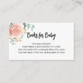 赤ちゃんシャワーブックリクエストバラ金ゴールド花女 エンクロージャーカード (正面)