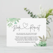 赤ちゃんシャワーブックリクエスト男女兼用多肉類 招待状 (スタンド正面)