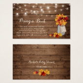 赤ちゃんシャワーブックリクエスト秋素朴の紅葉 (正面&裏面)