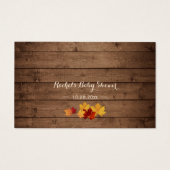 赤ちゃんシャワーブックリクエスト秋素朴の紅葉 (裏面)