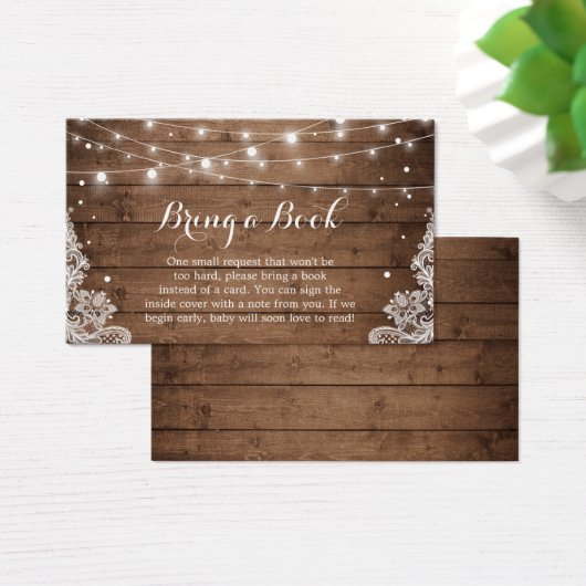 赤ちゃんシャワーブックリクエスト素朴ウィンタースノーレース (デスク)