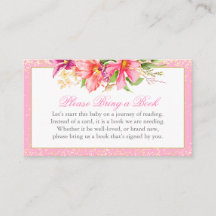 赤ちゃんシャワーブックリクエスト花花花花束桃色