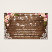 赤ちゃんシャワーブックリクエス素朴ピンクフローラレース (正面)