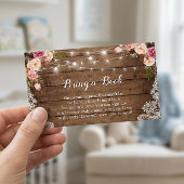 赤ちゃんシャワーブックリクエス素朴ピンクフローラレース