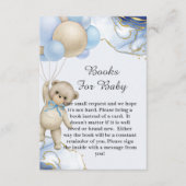 赤ちゃんシャワーブック我々は真珠のように青いバルーンを待つことができる エンクロージャーカード (正面)