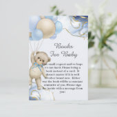 赤ちゃんシャワーブック我々は真珠のように青いバルーンを待つことができる エンクロージャーカード (スタンド正面)