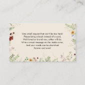 赤ちゃんシャワーブランチ囲いカード用フローラブック 名刺 (裏面)