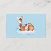 赤ちゃんシャワーブルークラウドディアおむつラッフル エンクロージャーカード (裏面)