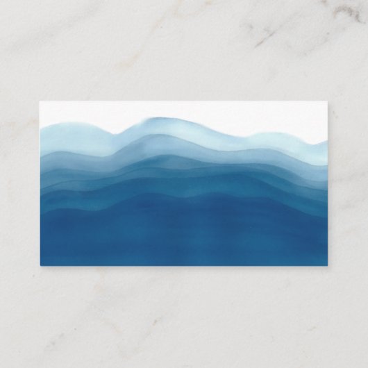 赤ちゃんシャワーブルーグラデーションウォーターおむつラッフル エンクロージャーカード (裏面)