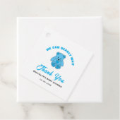 赤ちゃんシャワーブルーテディベア我々は心から待つことができる フェイバータグ (インサイチュ)