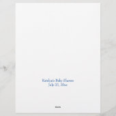 赤ちゃんシャワーブルービンゴゲーパーソナライズされたムテンプレート レターヘッド (裏面)