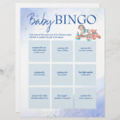 赤ちゃんシャワーブルービンゴゲーパーソナライズされたムテンプレート レターヘッド (正面/裏面)