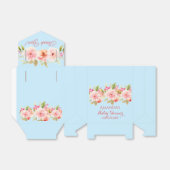 赤ちゃんシャワーブルーピンク感謝していフローラユー フェイバーボックス (折り畳みなし)