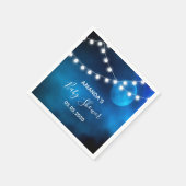 赤ちゃんシャワーブルームーンライトストリング名 スタンダードカクテルナプキン (角)