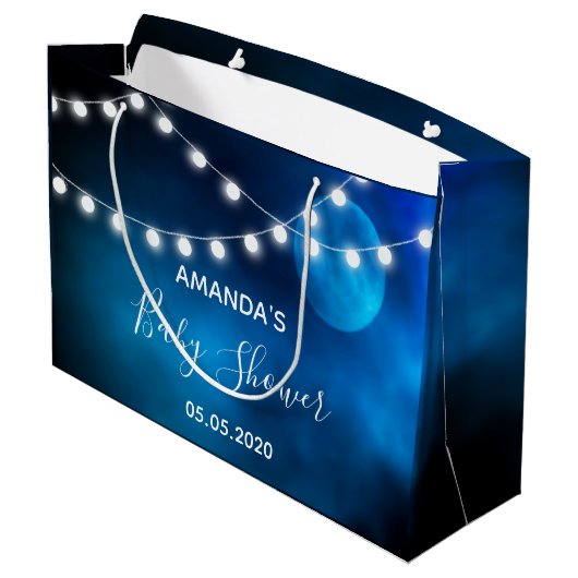 赤ちゃんシャワーブルームーンライトストリング名 ラージペーパーバッグ (裏面アングル)
