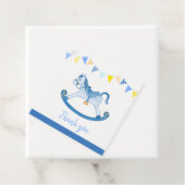 赤ちゃんシャワーブルーロッキングホース水のカラーアート フェイバータグ (インサイチュ)