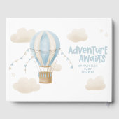 赤ちゃんシャワーブルー熱気球アドベンチャー待ち ゲストブック (裏面)