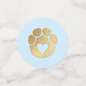 赤ちゃんシャワーブルー金ゴールド象 コンフェッティ (スモール正面)