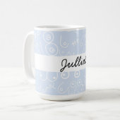 赤ちゃんシャワーブルー コーヒーマグカップ (正面左)