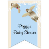 赤ちゃんシャワーブルー/ベビーカメ,アゲハチョウバナー バンティングフラッグ (第2の旗)