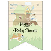 赤ちゃんシャワーブルー/ライブラリ,アゲハチョウバナー バンティングフラッグ (第1の旗)