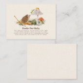 赤ちゃんシャワーヘッジホッグのウッドランド用の本 エンクロージャーカード (正面/裏面)