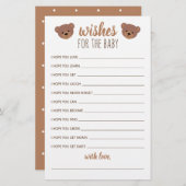 赤ちゃんシャワーベビーと誕生日の願い (正面/裏面)