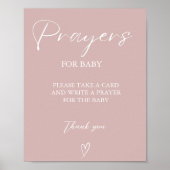 赤ちゃんシャワーベビーのサインの祈りの言葉 ポスター (正面)