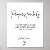 赤ちゃんシャワーベビーのサインの祈りの言葉 ポスター (正面)