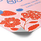 赤ちゃんシャワーベビーの果実と花 ポスター (角)