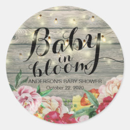 赤ちゃんシャワーベビーの開花花弦軽木材 ラウンドシール