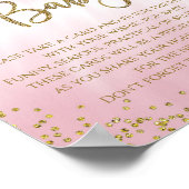 赤ちゃんシャワーベビーの願い ポスター (角)